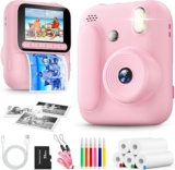 Cámara Instantánea para Niños Naxup Z700 Rosa – Impresión en 1 Segundo con Papel de Colores