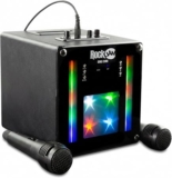 RockJam Singcube 5W Máquina de Karaoke Bluetooth Recargable con Dos Micrófonos y Luces LED