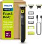 Philips OneBlade 360 Authentic Barber: Máquina de Afeitar Eléctrica Facial y Corporal con 3 Cuchillas y Accesorios