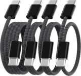 Anysea Cable USB C de Carga Rápida 60W – Pack de 4 (2M+1M+1M+0.5M) con Nylon Trenzado