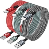 Cable de Carga iPhone 2M 3 Pack MFi Certificado – Carga Rápida Compatible con iPhone 14 a iPhone 5