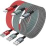 Cable de Carga iPhone 2M 3 Pack MFi Certificado – Carga Rápida Compatible con iPhone 14 a iPhone 5