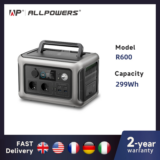 ALLPOWERS R600: Estación de Energía Portátil 299Wh LiFePO4, 600W (1200W Pico), Ideal para Acampar y Hogar
