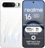 realme 16 5G Smartphone 8+256GB: Pantalla AMOLED 120Hz y batería de 6550mAh