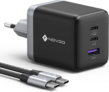 Cargador USB-C NOVOO 100W GaN III con cable PD | Carga Rápida 3 Puertos para MacBook Pro, Dell XPS, iPad Pro, iPhone, Galaxy S24 Ultra
